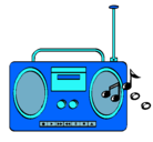 Dibujo Radio cassette 2 pintado por radio