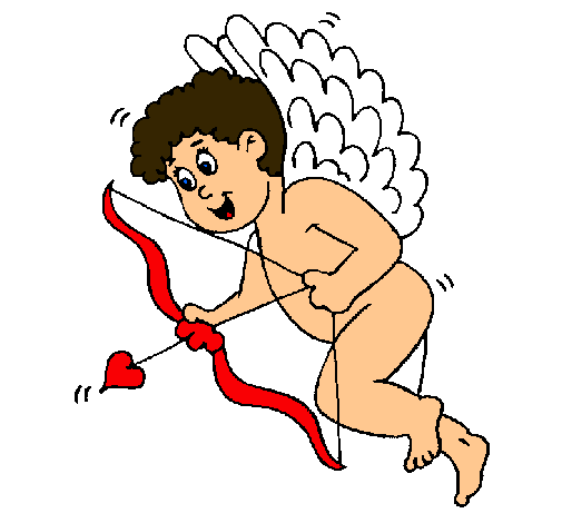 Cupido con grandes alas