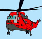 Dibujo Helicóptero al rescate pintado por elio