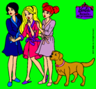 Dibujo Barbie y sus amigas en bata pintado por Miilaagroo