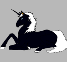 Dibujo Unicornio sentado pintado por Stuk