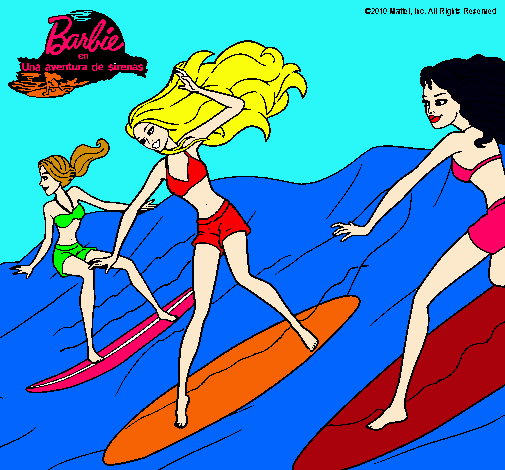 Dibujo Barbie de nuevo con sus amigas pintado por Shofita_8