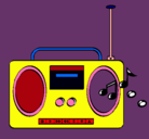 Dibujo Radio cassette 2 pintado por tutifrutti