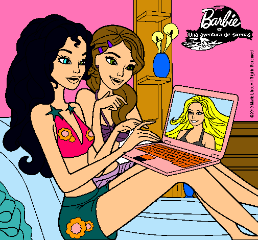 Barbie chateando