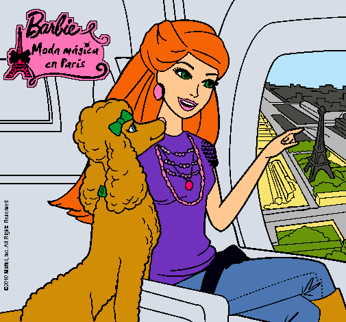 Dibujo Barbie llega a París pintado por akuasilver