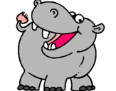 Dibujo Hipopótamo pintado por hipohi