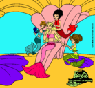 Dibujo Barbie princesa sirena pintado por StarClaudia