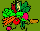 Dibujo verduras pintado por wwwmmm