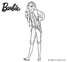 Dibujo Barbie con look casual pintado por quieta