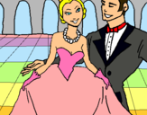 Dibujo Princesa y príncipe en el baile pintado por mimi33
