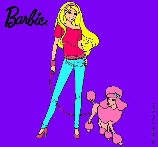 Dibujo Barbie con look moderno pintado por susan2