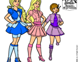 Dibujo Barbie y sus compañeros de equipo pintado por dianagc