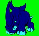 Dibujo Rinoceronte II pintado por mascota4