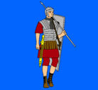 Dibujo Soldado romano pintado por virent