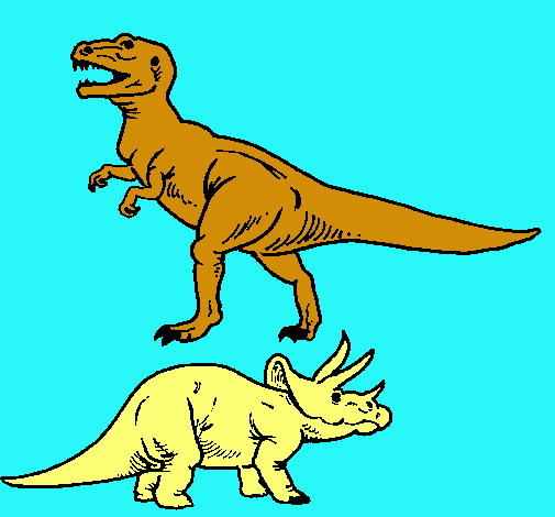 Triceratops y tiranosaurios rex