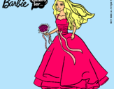 Dibujo Barbie vestida de novia pintado por raquel686215