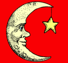 Dibujo Luna y estrella pintado por ghavy