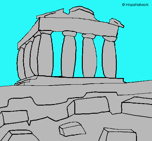 Dibujo Partenón pintado por ICHIGO