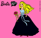 Dibujo Barbie vestida de novia pintado por micaela22222