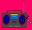Dibujo Radio cassette 2 pintado por chochis