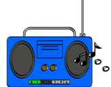 Dibujo Radio cassette 2 pintado por paolsa