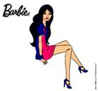 Dibujo Barbie sentada pintado por JULIA10