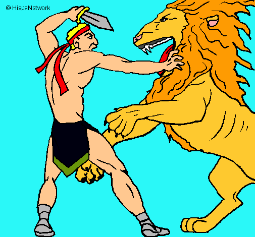 Gladiador contra león