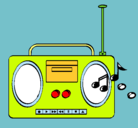 Dibujo Radio cassette 2 pintado por dominic