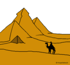 Dibujo Paisaje con pirámides pintado por mirit