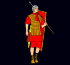 Dibujo Soldado romano pintado por leguionario