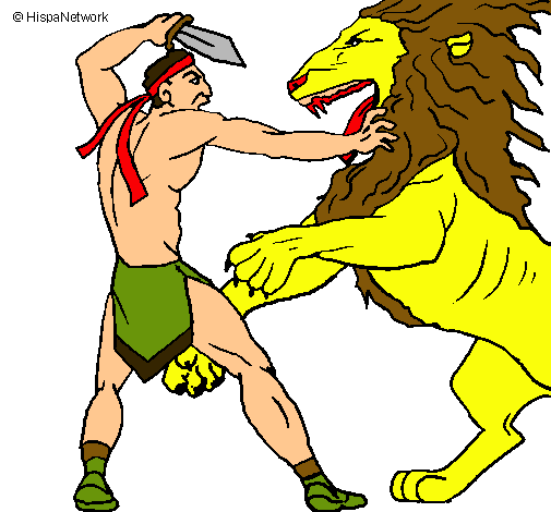 Gladiador contra león