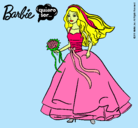 Dibujo Barbie vestida de novia pintado por salamicum