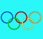 Dibujo Anillas de los juegos olimpícos pintado por poiuytrrew