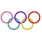 Dibujo Anillas de los juegos olimpícos pintado por olimpiadas