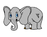 Dibujo Elefante pequeño pintado por brianarguell