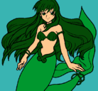 Dibujo Sirena pintado por camix