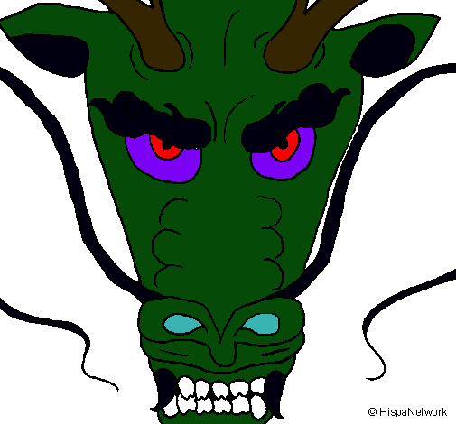 Dibujo Cabeza de dragón pintado por hectormorales