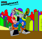 Dibujo Imaginext 4 pintado por ontenie