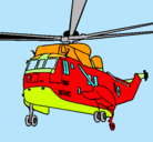 Dibujo Helicóptero al rescate pintado por JAVI-2