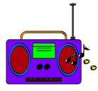 Dibujo Radio cassette 2 pintado por checa0910