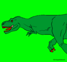Dibujo Tiranosaurio rex pintado por hnhrhggrtfgf