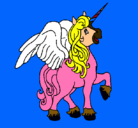 Dibujo Unicornio con alas pintado por JACOBITO