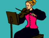 Dibujo Dama violinista pintado por maximo2011