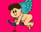 Dibujo Cupido pintado por andrea29