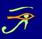 Dibujo Ojo Horus pintado por lopl
