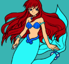 Dibujo Sirena pintado por honami