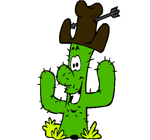 Cactus con sombrero