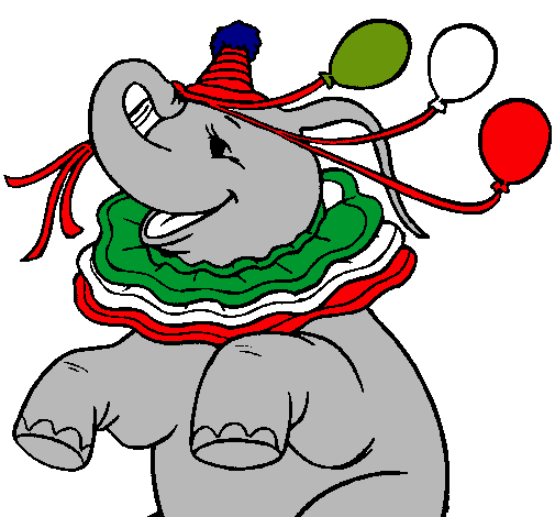 Elefante con 3 globos