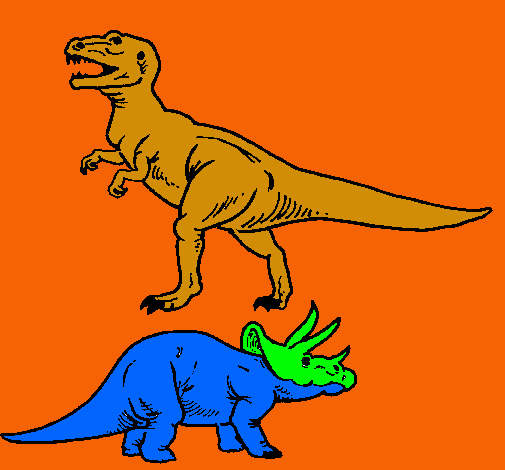 Triceratops y tiranosaurios rex