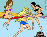 Dibujo Barbie y sus amigas pintado por antonimo